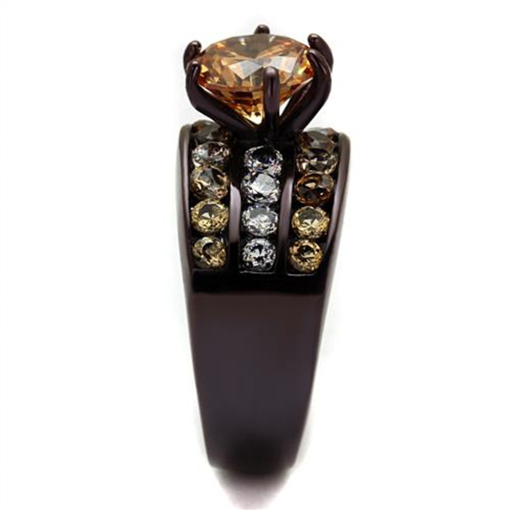 4.31 Ct Zirconia Stainless Steel Engagement Ring - Picture 4 of 4